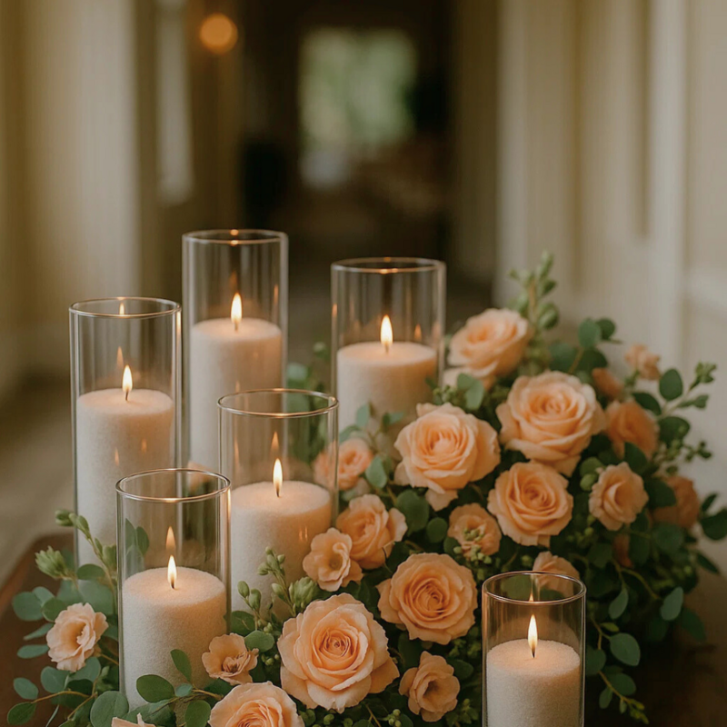 Peach Roses Arrangement